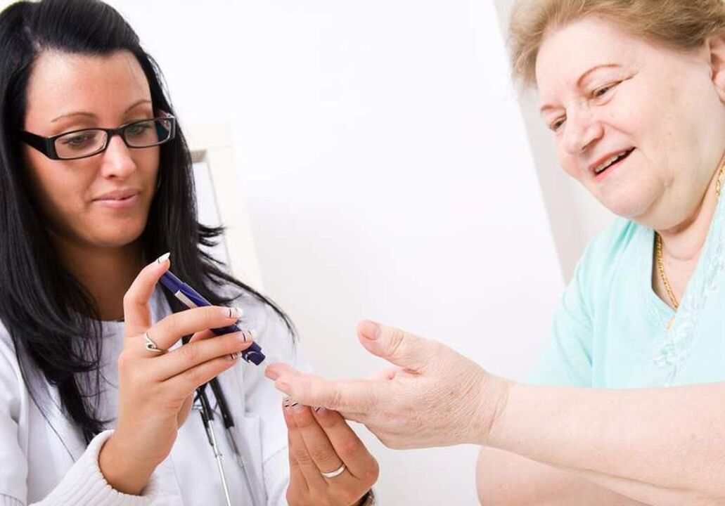 Mostraxe de sangue para a diabetes